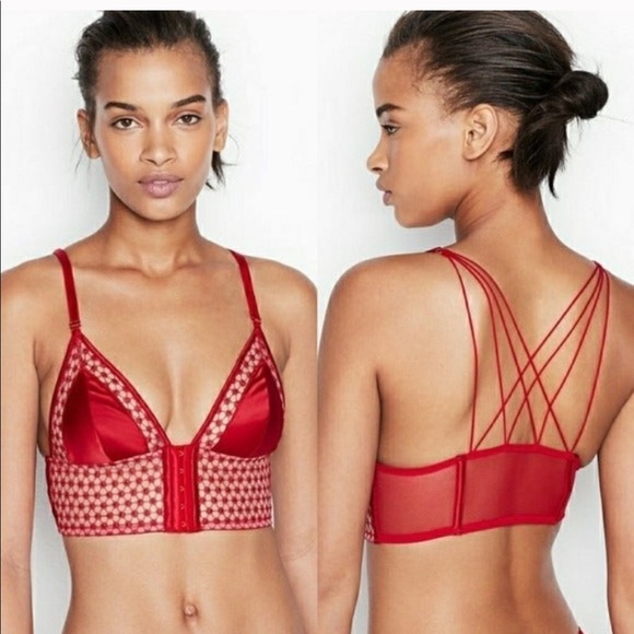 red satin bralette